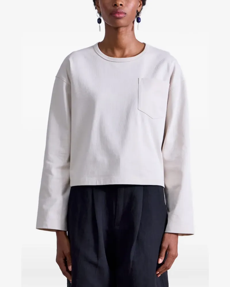 APIECE APART chest-pocket long-sleeve T-shirt - Nude Nude