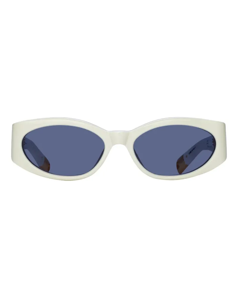 Jacquemus Ovalo oval-frame sunglasses - Weiß Weiß