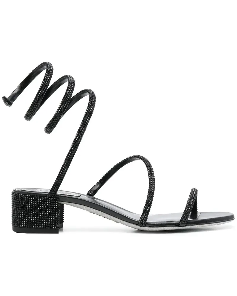 René Caovilla Club Sandalen 50mm - Schwarz Schwarz