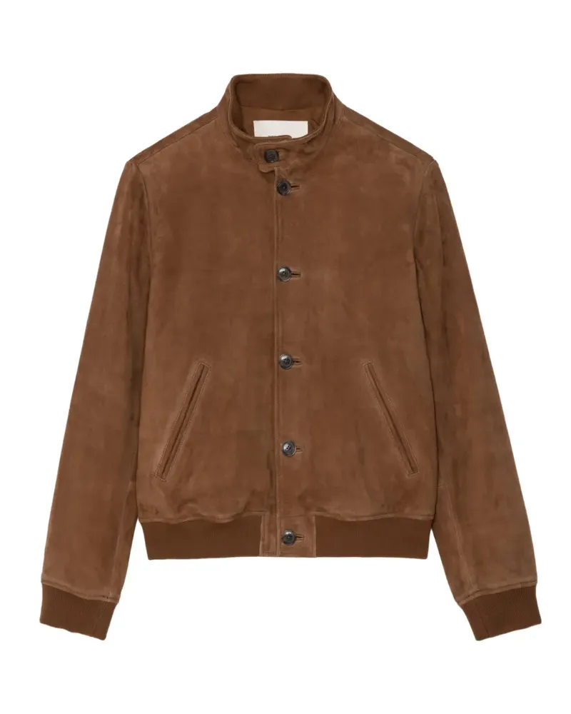 Zadig & Voltaire Lonni button suede jacket - Braun Braun