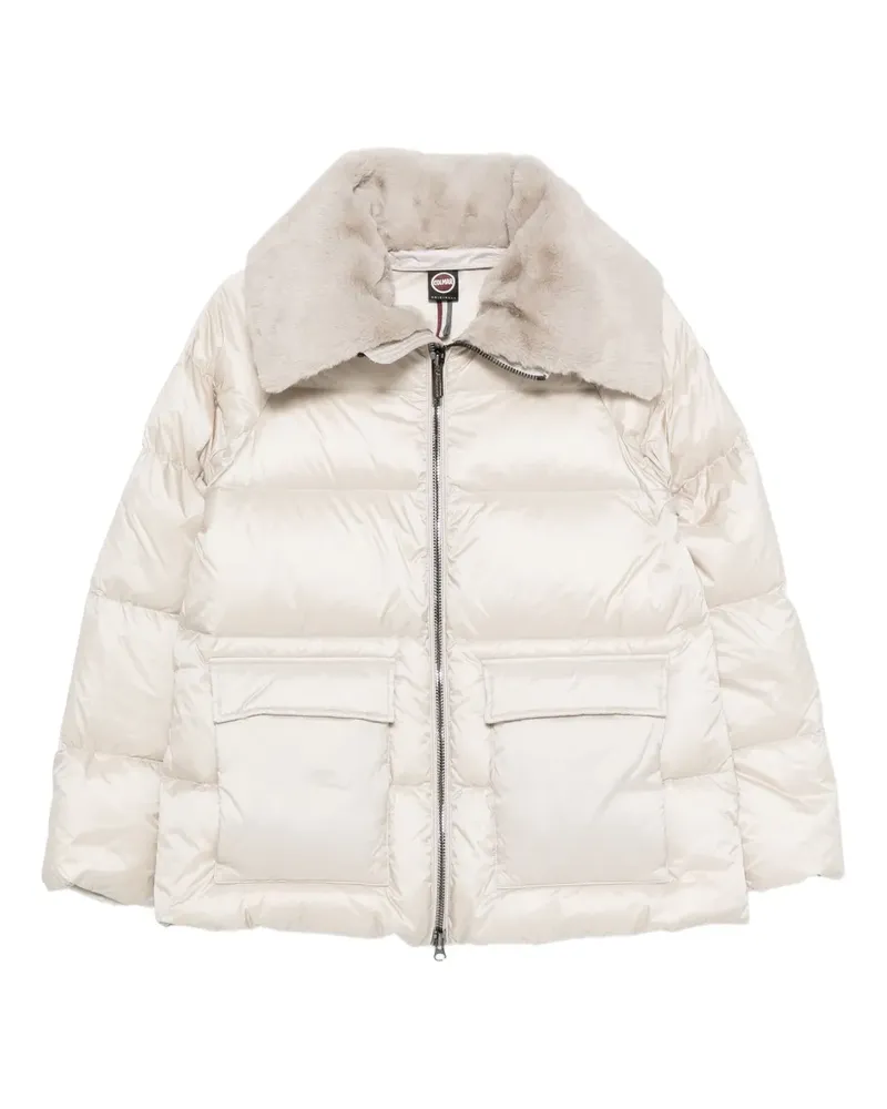 Colmar quilted faux-fur collar jacket - Weiß Weiß