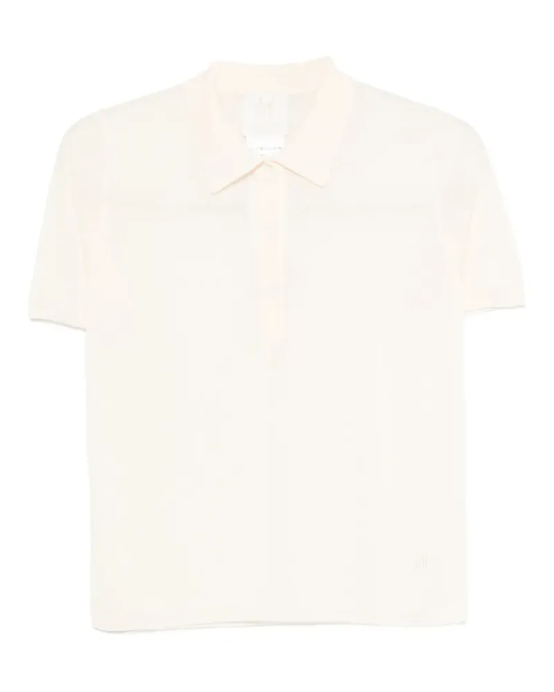 MONOCHROME short-sleeve polo top - Nude Nude