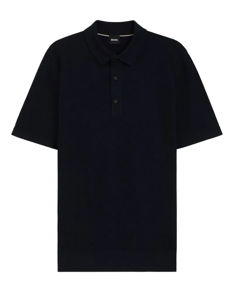 HUGO BOSS Poloshirt mit kurzen Ärmeln - Schwarz Schwarz