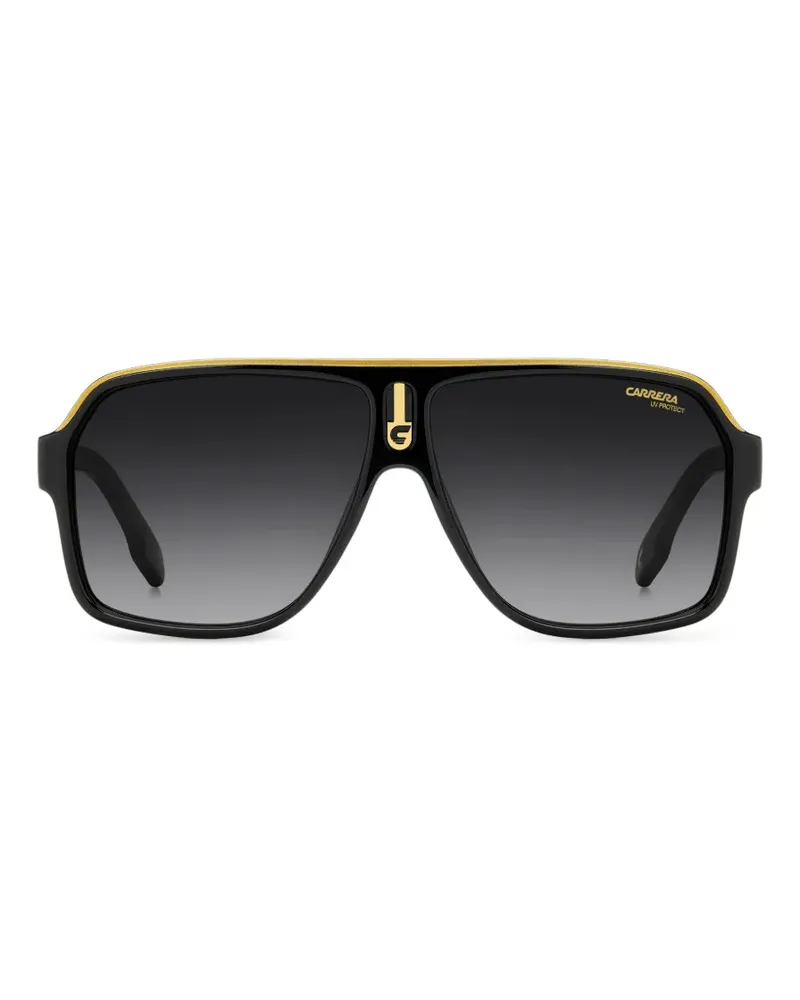 Carrera Sonnenbrille mit geometrischem Gestell - Schwarz Schwarz