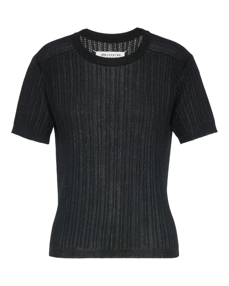 Maison Margiela Hemd mit Rundhalsausschnitt - Schwarz Schwarz