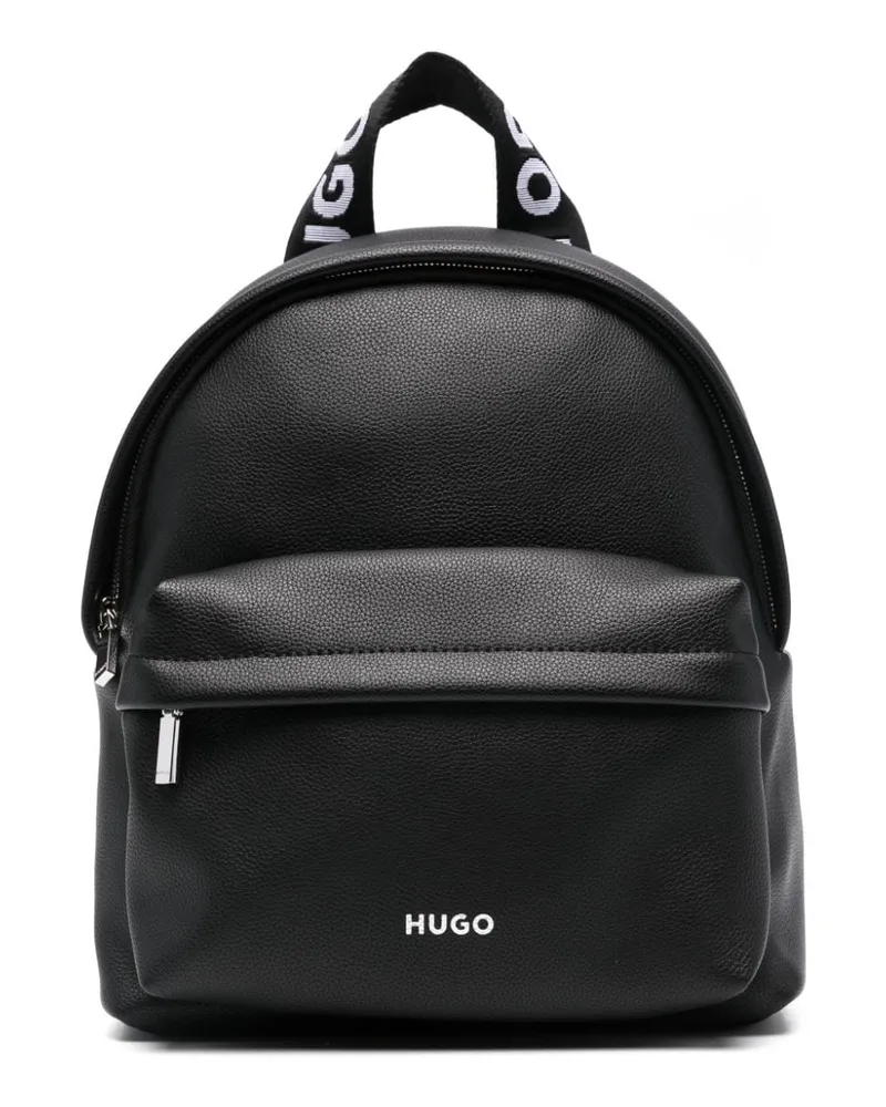 HUGO BOSS Rucksack mit Logo-Stempel Schwarz