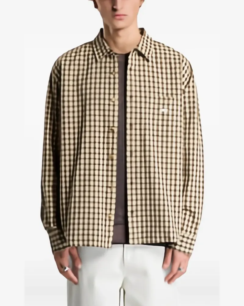 Obey Bigwig Axel check shirt - Braun Braun