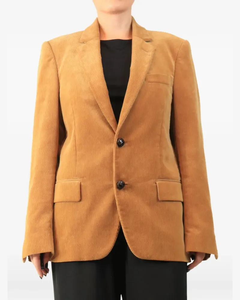 Golden Goose single-breasted corduroy blazer - Braun Braun