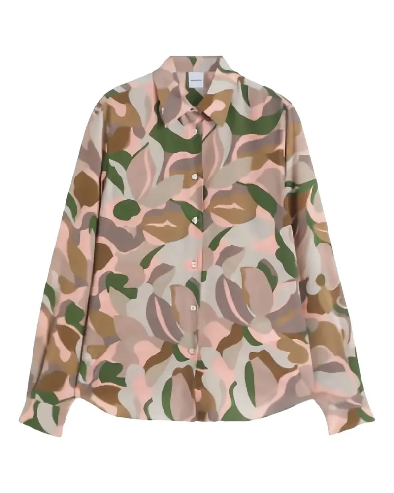 ASPESI Hemd mit abstraktem Print - Nude Nude