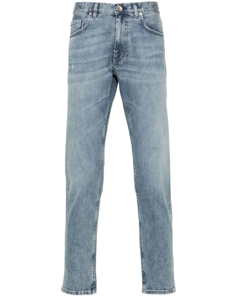 Eleventy Halbhohe Tapered-Jeans Blau