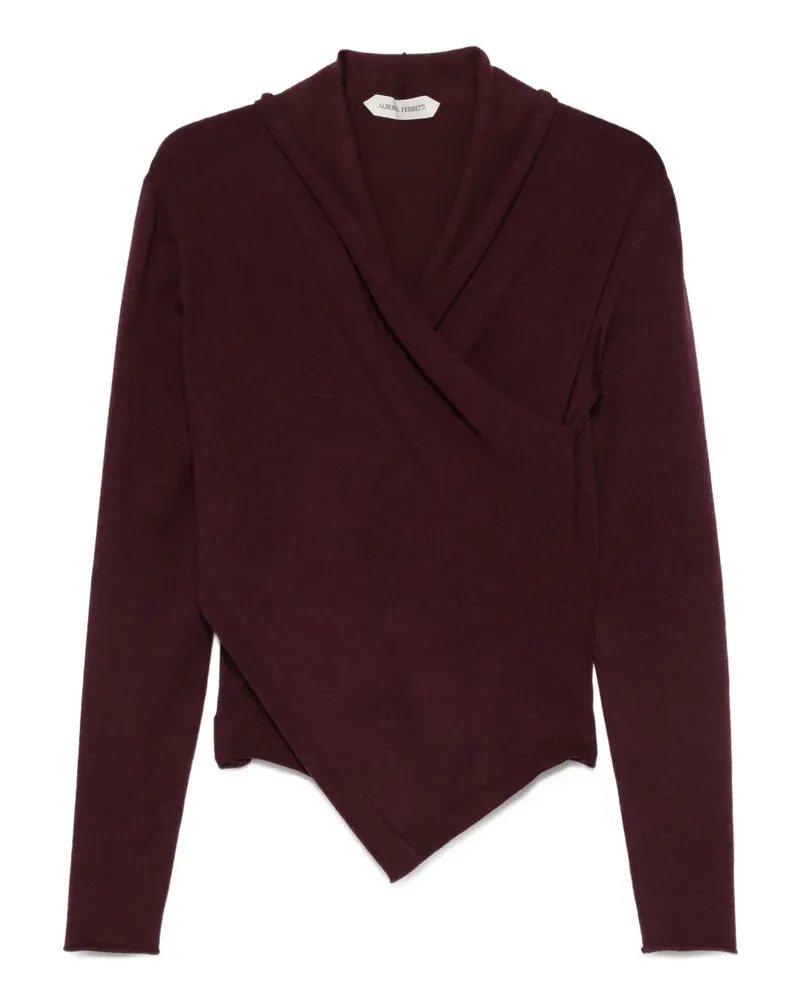 Alberta Ferretti Asymmetrisches Top mit Drapierung - Violett Violett