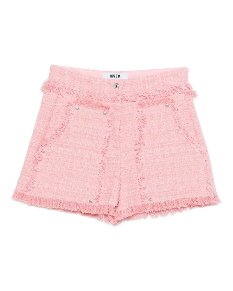 MSGM fringed embellished shorts - Rosa Rosa