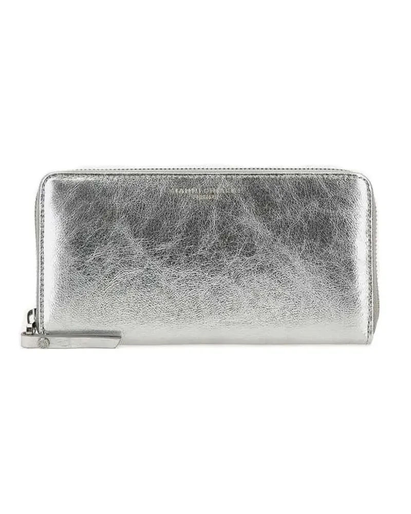 Gianni Chiarini Portemonnaie mit laminiertem Finish - Silber Silber