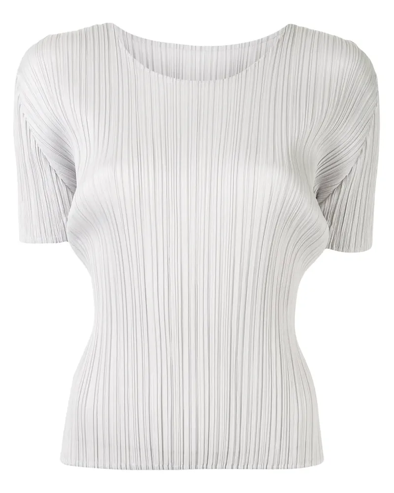 Issey Miyake Oberteil mit rundem Ausschnitt - Grau Grau