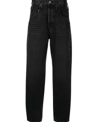 RE/DONE Hoch sitzende Tapered-Jeans Schwarz