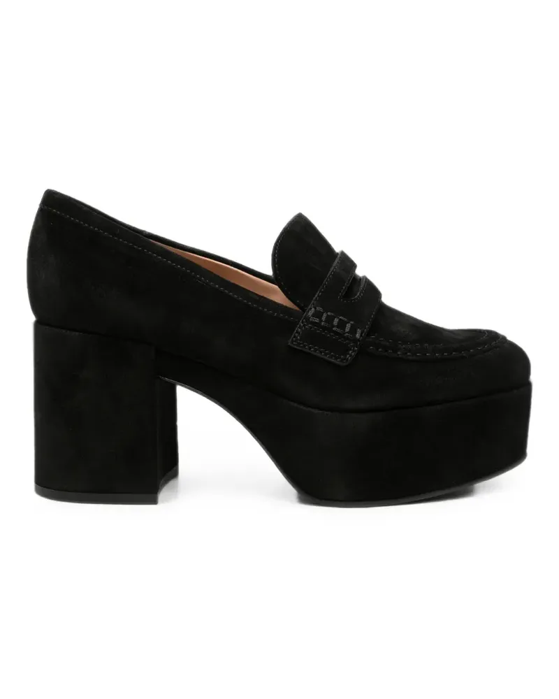 Gianvito Rossi Penny-Loafer mit Plateau - Schwarz Schwarz