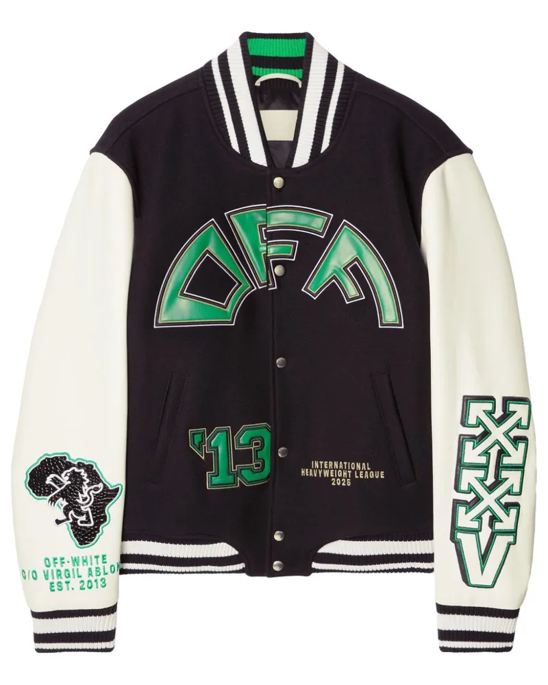 OFF-WHITE Bomberjacke mit Logo-Applikation - Schwarz Schwarz