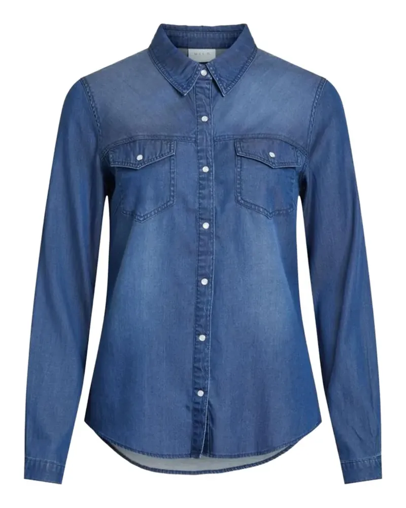 Vila faded-wash denim shirt - Blau Blau