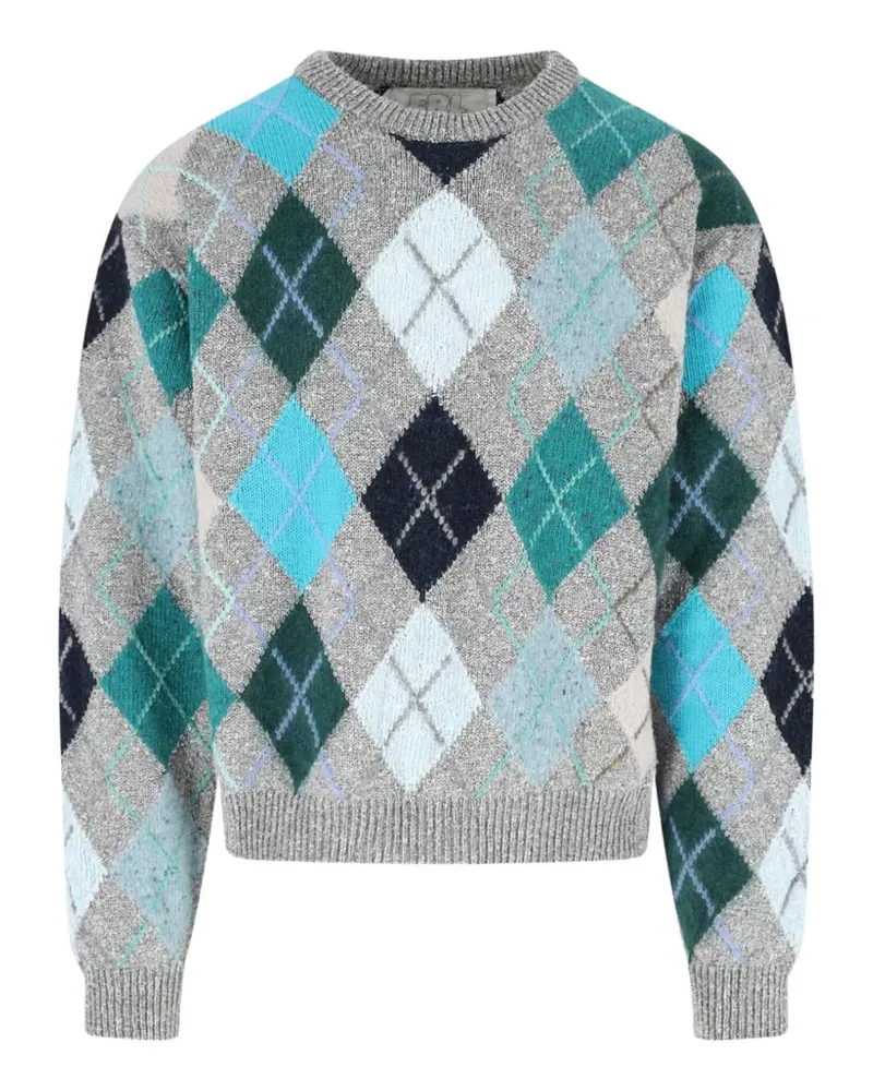 ERL argyle intarsia sweatshirt - Grau Grau