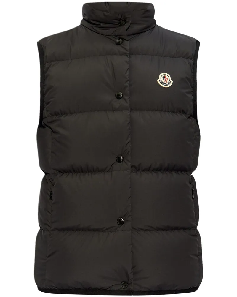 Moncler Gefütterte Daunenweste - Schwarz Schwarz