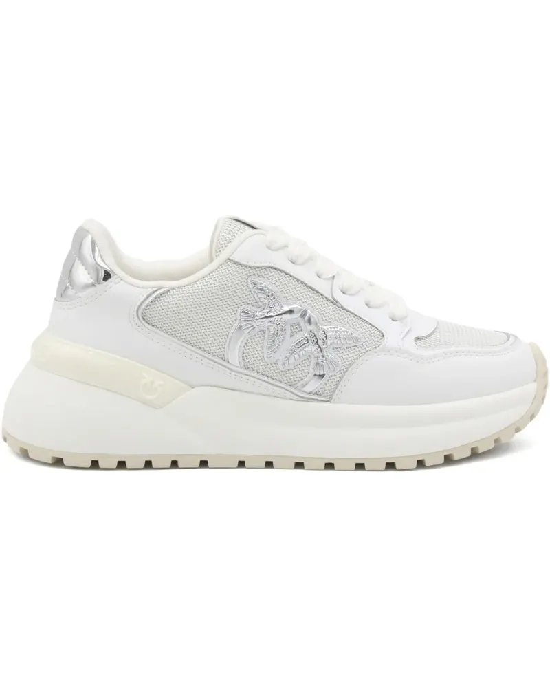 Pinko Plateau-Sneakers mit Love Birds-Verzierung - Weiß Weiß