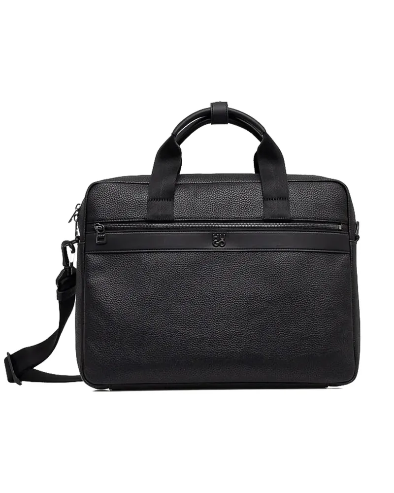 HUGO BOSS Laptoptasche mit Logo-Schild - Schwarz Schwarz