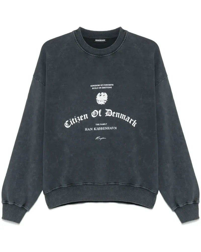 Han Kjøbenhavn Sweatshirt mit Citizen-Print - Grau Grau