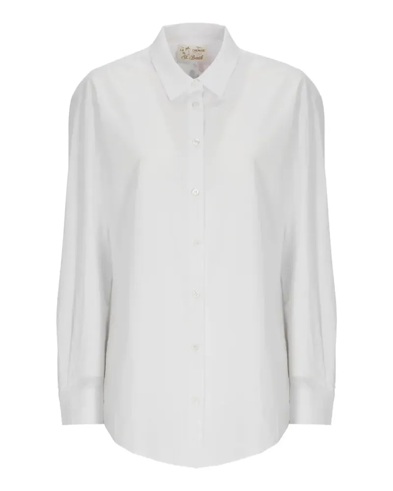 MC2 Saint Barth BRIGITTE embroidered-slogan shirt - Weiß Weiß