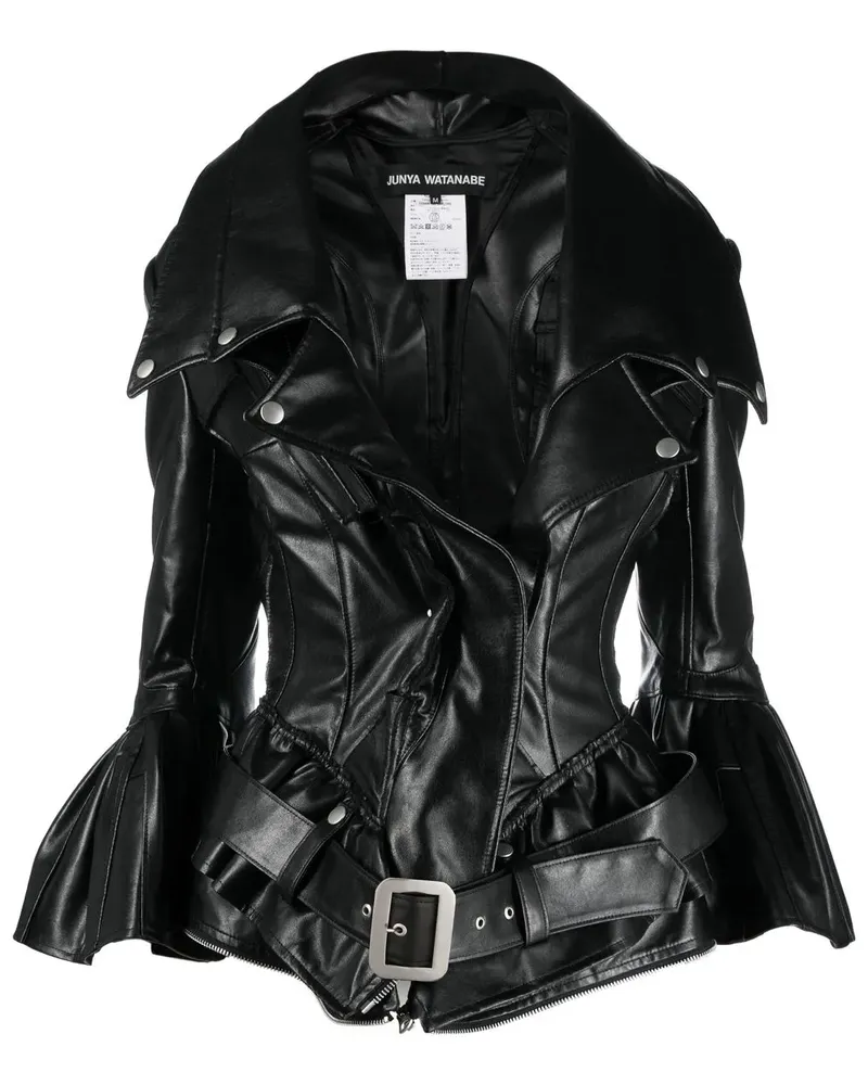 Junya Watanabe Ausgestellter Mantel - Schwarz Schwarz