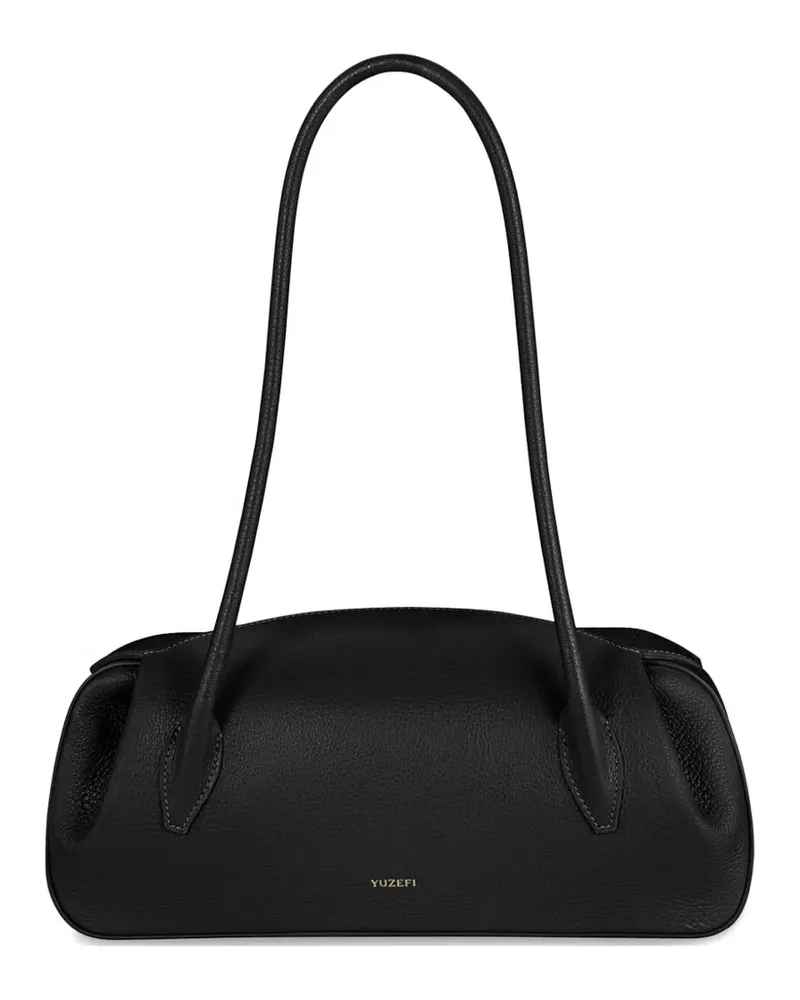 YUZEFI mini Oyster leather shoulder bag - Schwarz Schwarz