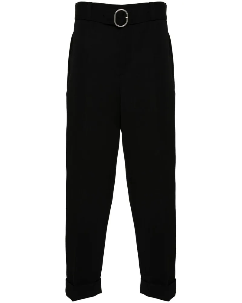 Jil Sander Gerade Hose mit Gürtel - Schwarz Schwarz
