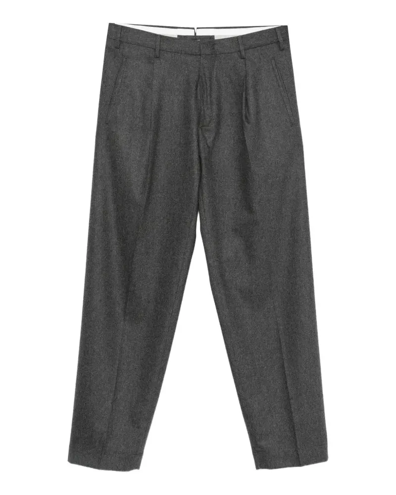 Incotex Straight-Leg-Hose mit Falten - Grau Grau