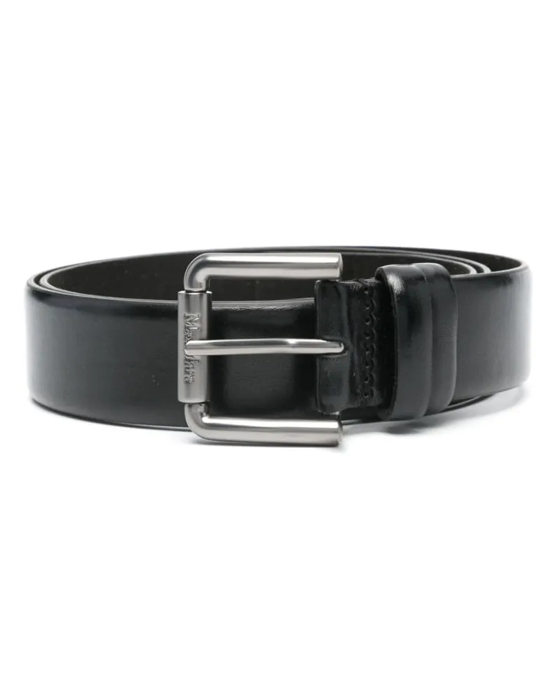 Max Mara Schnallengürtel aus Leder - Schwarz Schwarz