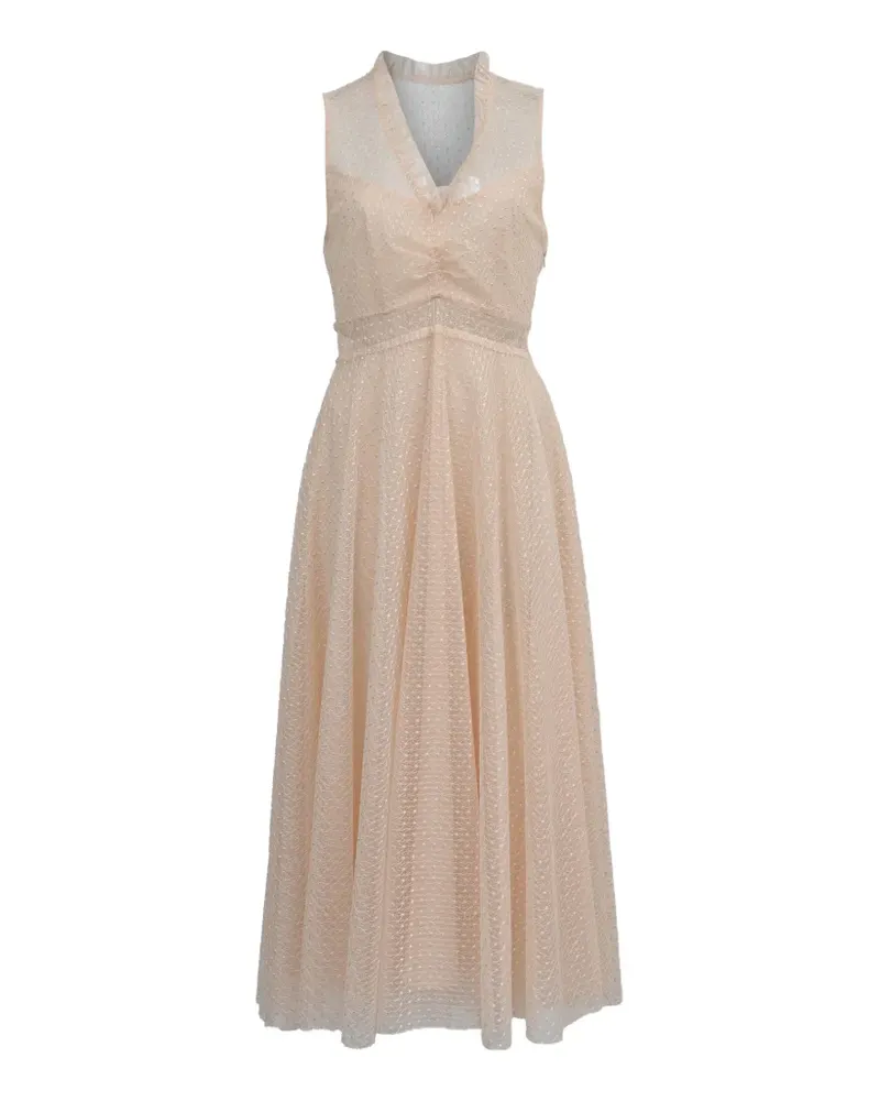 Sandro Cassy ruffled dress - Nude Nude