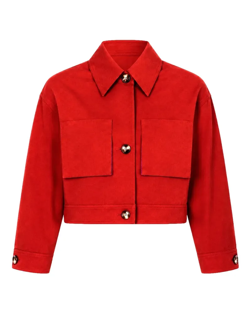 Maison Rabih Kayrouz cropped button-up jacket - Rot Rot