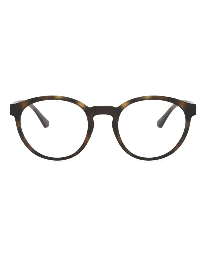 Emporio Armani Sonnenbrille mit rundem Gestell - Braun Braun