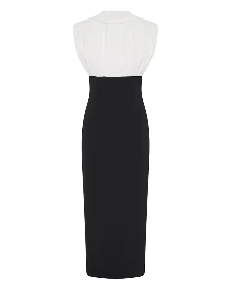 Rachel Gilbert Dion Kleid mit Stehkragen - Schwarz Schwarz