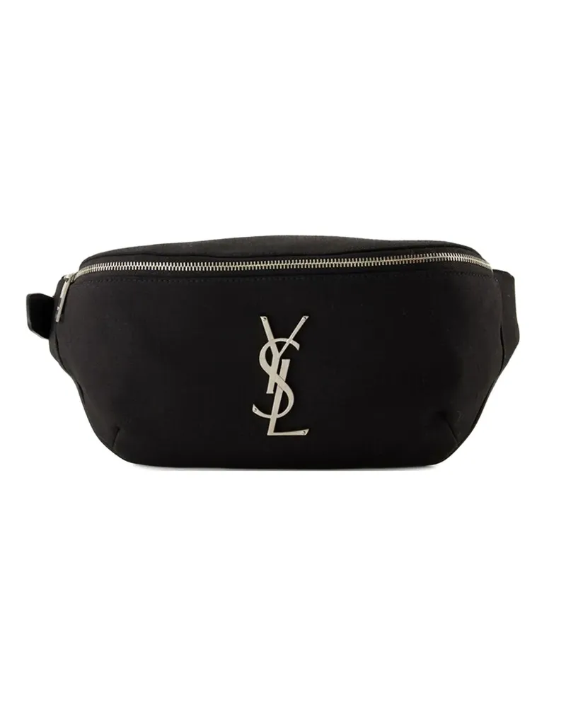 Saint Laurent Gürteltasche mit Logo-Schild - Schwarz Schwarz