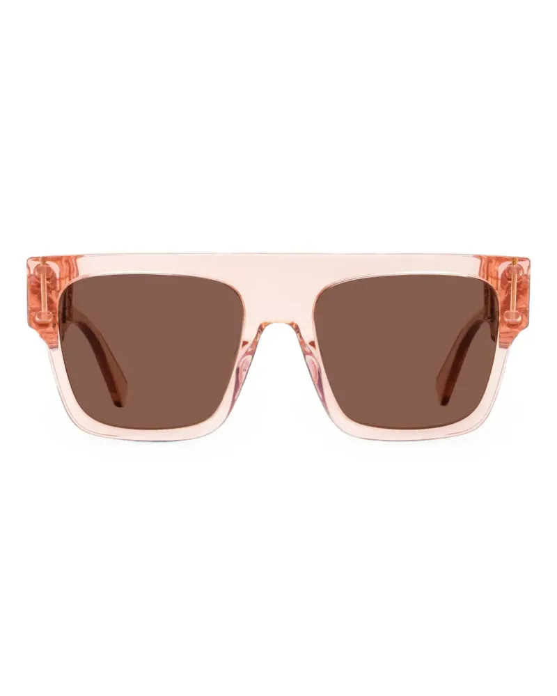 Stella McCartney Eckige Sonnenbrille mit geflochtenem Effekt - Rosa Rosa