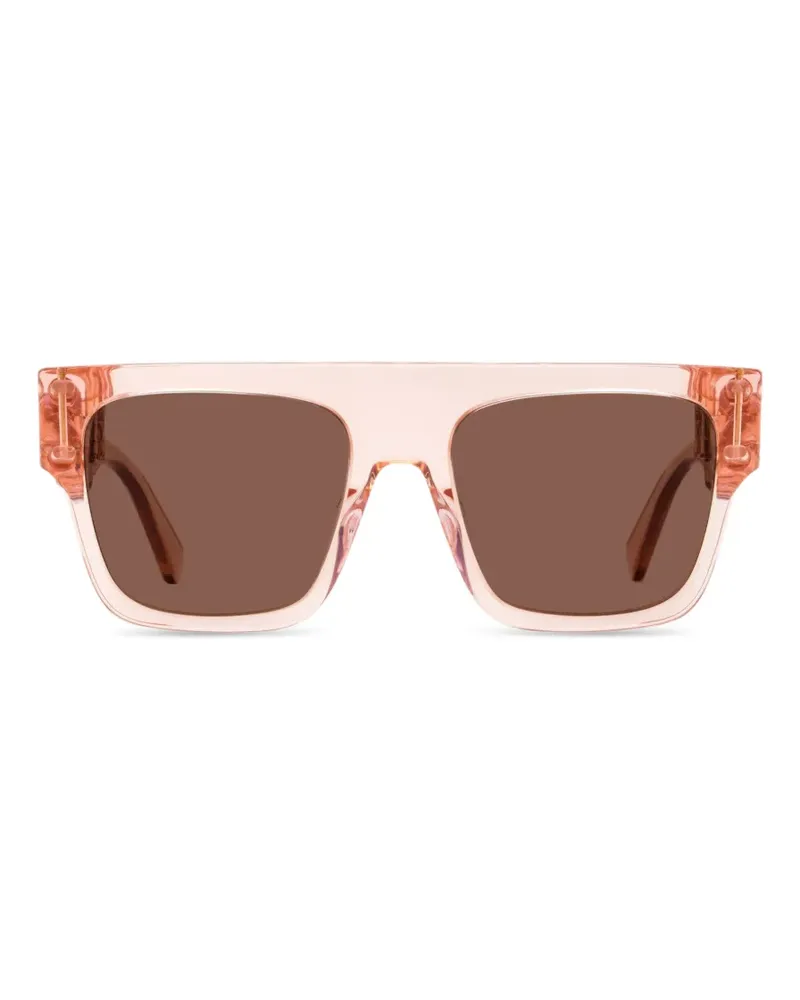 Stella McCartney Eckige Sonnenbrille mit geflochtenem Effekt - Rosa Rosa