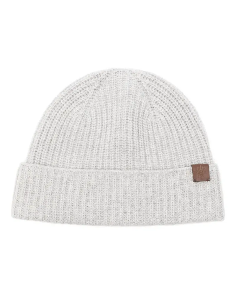 Eleventy Gerippte Beanie - Grau Grau