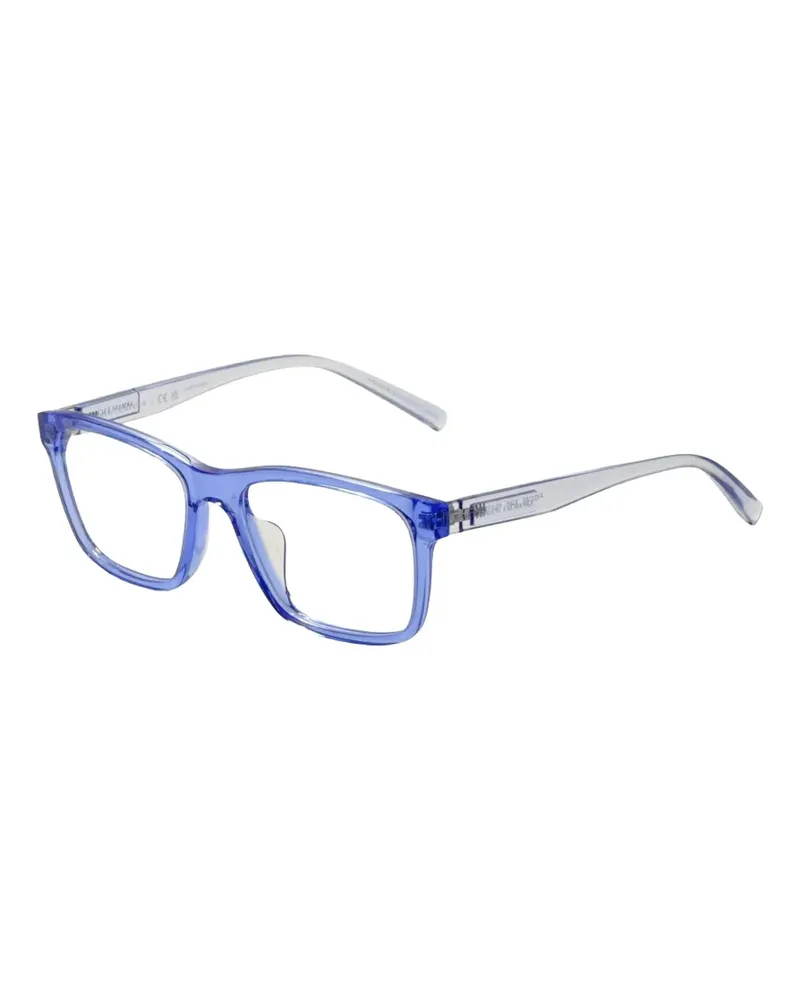 Armani Exchange Transparente Brille mit eckigem Gestell - Blau Blau