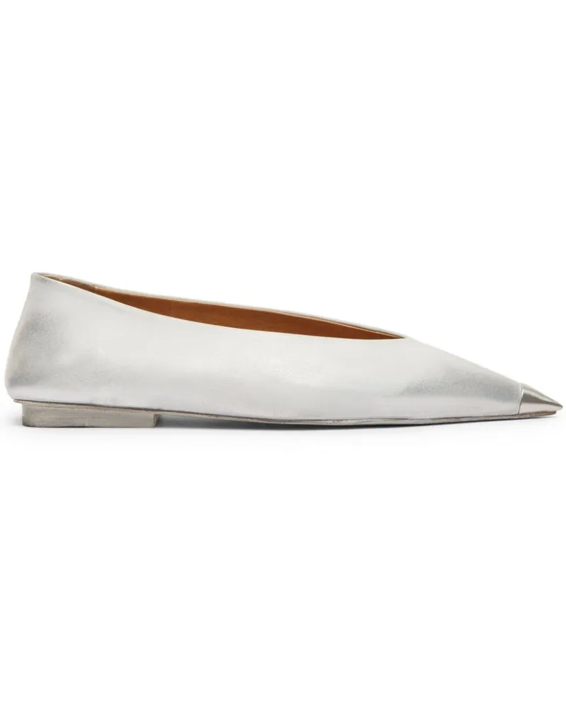 Marsèll Ballerinas mit spitzer Kappe - Silber Silber
