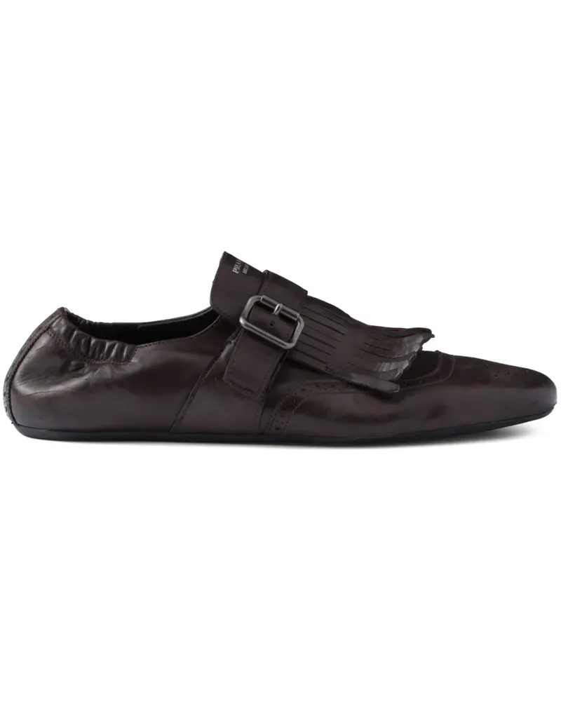 Prada Monk-Schuhe mit Fransen - Braun Braun
