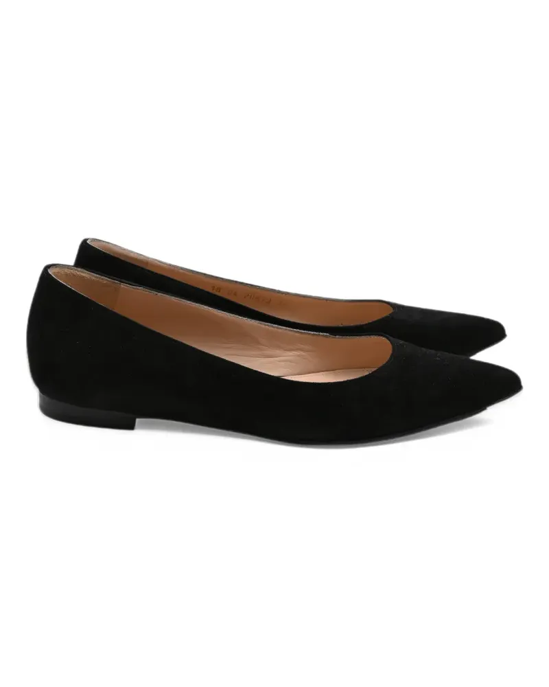 Gianvito Rossi Gianvito Ballerinas mit spitzer Kappe - Schwarz Schwarz