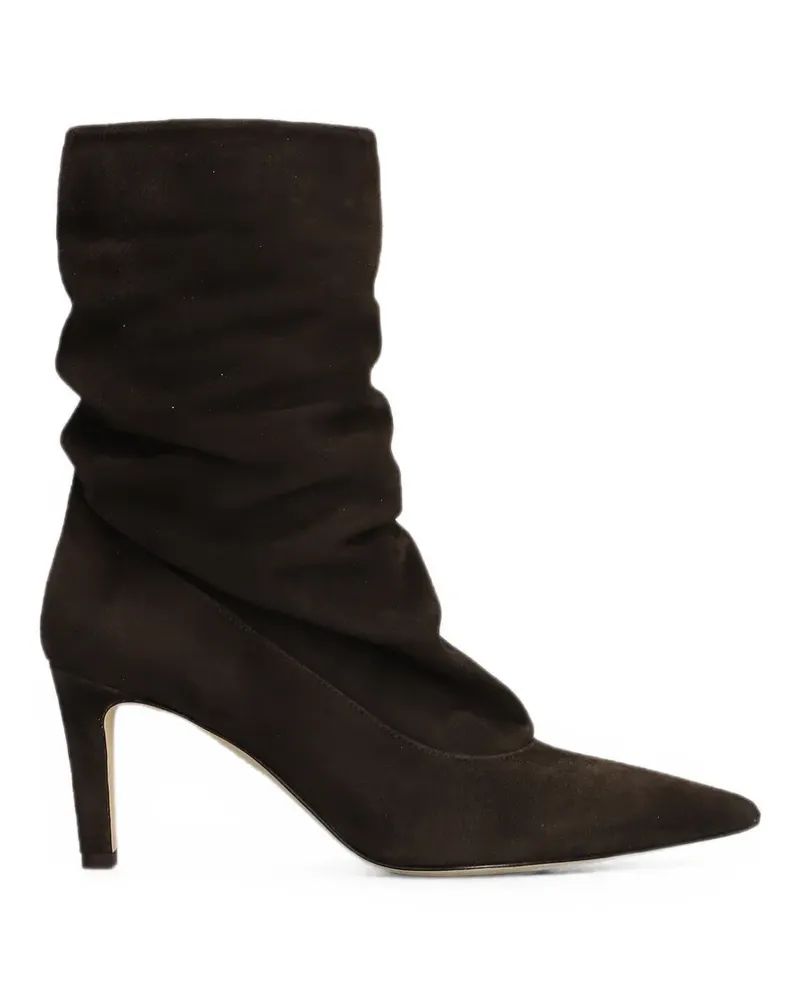 The Seller pointed-toe suede ankle boots - Braun Braun