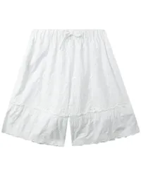 Simone Rocha Shorts mit Lochstickerei Weiß