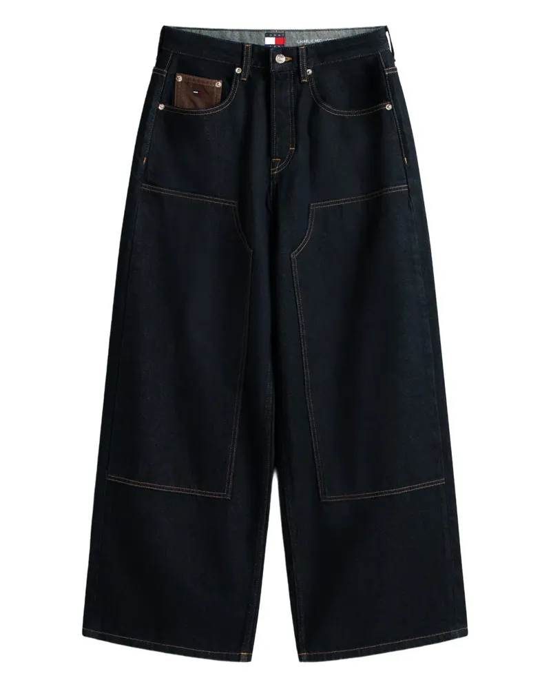 Tommy Hilfiger Hose mit Kontrasteinsätzen - Blau Blau