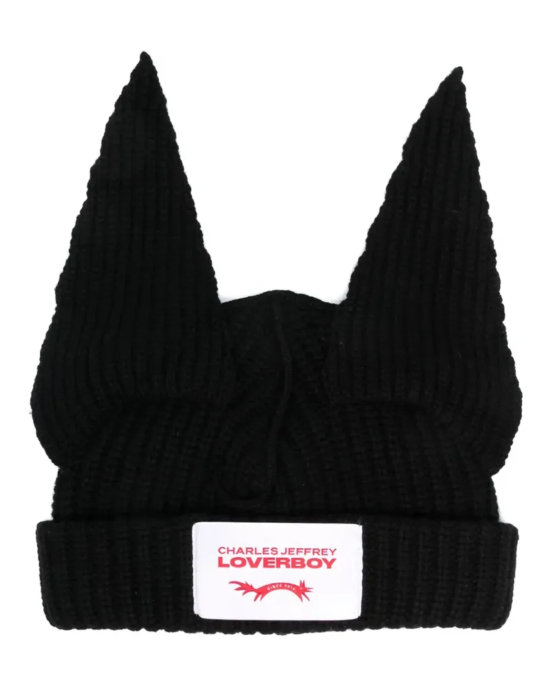 Charles Jeffrey Loverboy Gerippte Beanie - Schwarz Schwarz