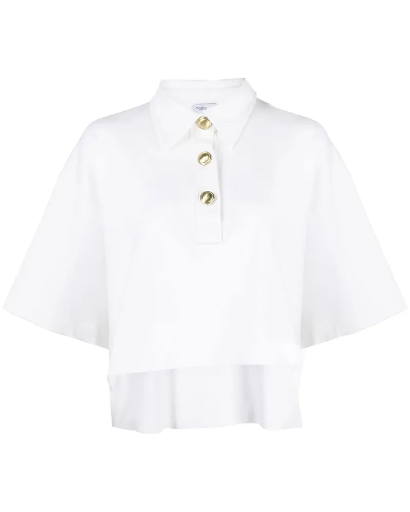 Rosetta Getty Kurzärmeliges Cropped-Poloshirt - Weiß Weiß